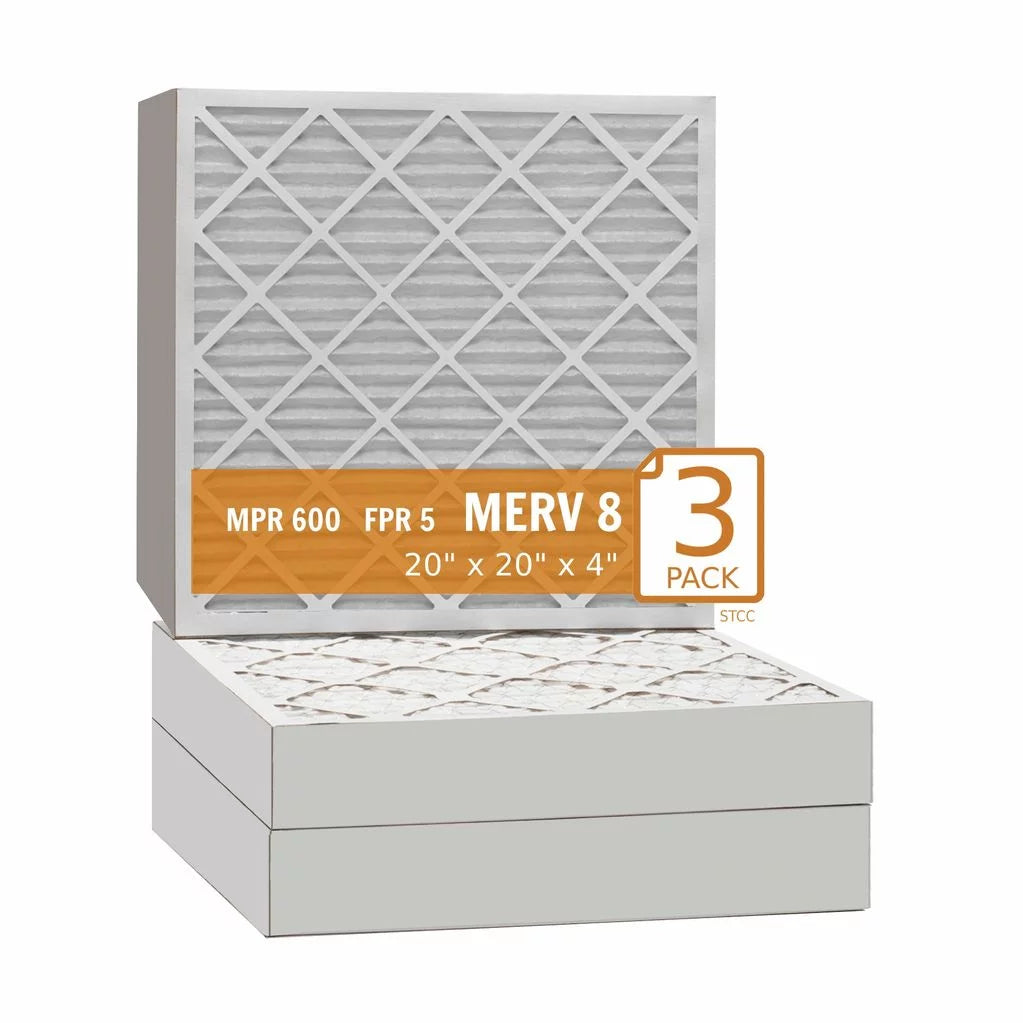 20x20x4 Key Pleat Purolator Air Filter - MERV 8 (3 Pack)