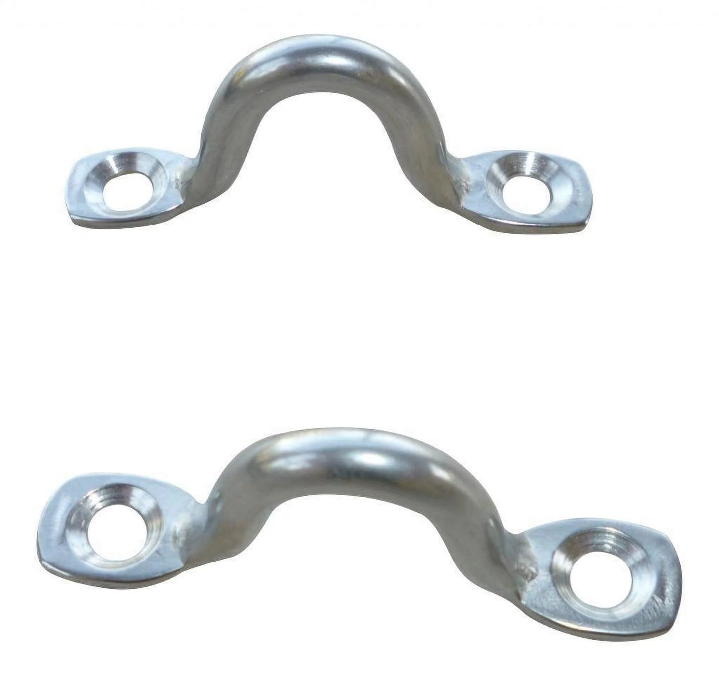 (2) Bimini Top Straps 1" Wide For 36", 46" 54" High Stainless Steel Eye Hooks