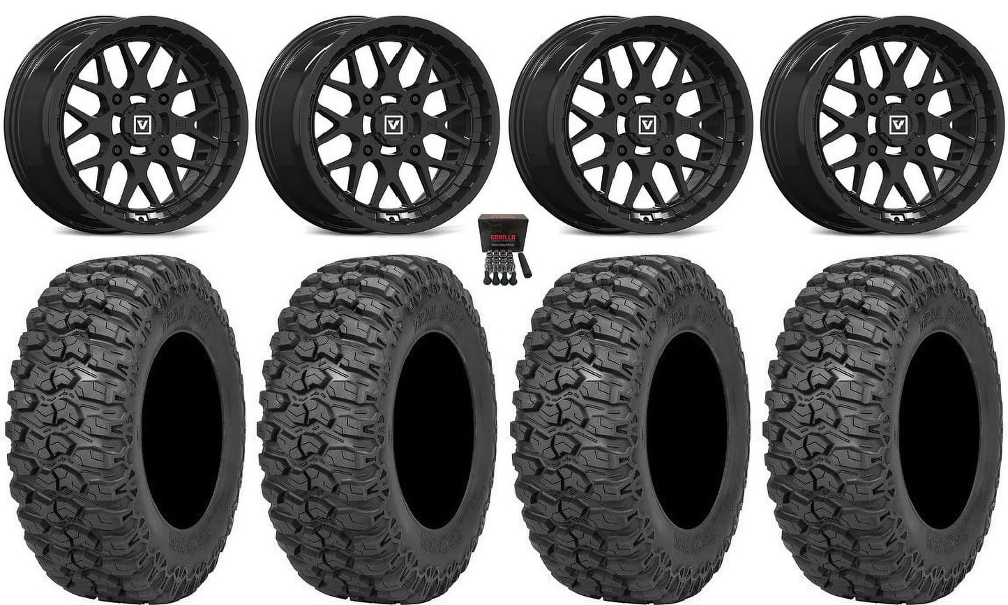 Valor V03 14" Wheels Black 30" Trail Saw 2.0 Tires Sportsman RZR Ranger