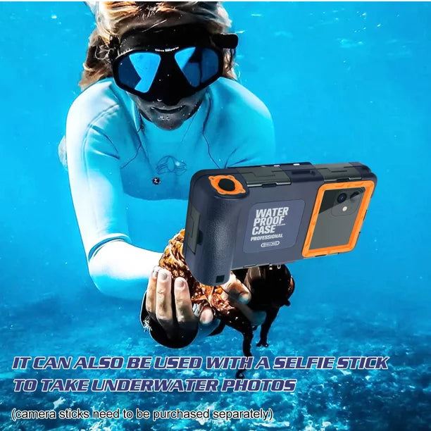 UrbanX Professional [15m/50ft] Swimming Diving Surfing Snorkeling Photo Video Waterproof Protective Case Underwater Housing Panasonic Eluga I2 (2016) And all Phones Up to 6.9 Inch LCD with Lanyard