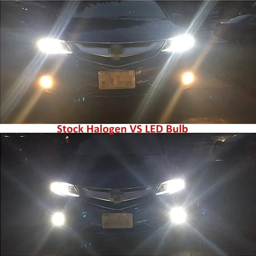 Alla Lighting 2x Super Bright 6000K Xenon White H8 H8LL LED Bulbs Front Fog Light Lamps Replacement 2013 2014 2015 2016 Santa Fe/Santa Fe XL