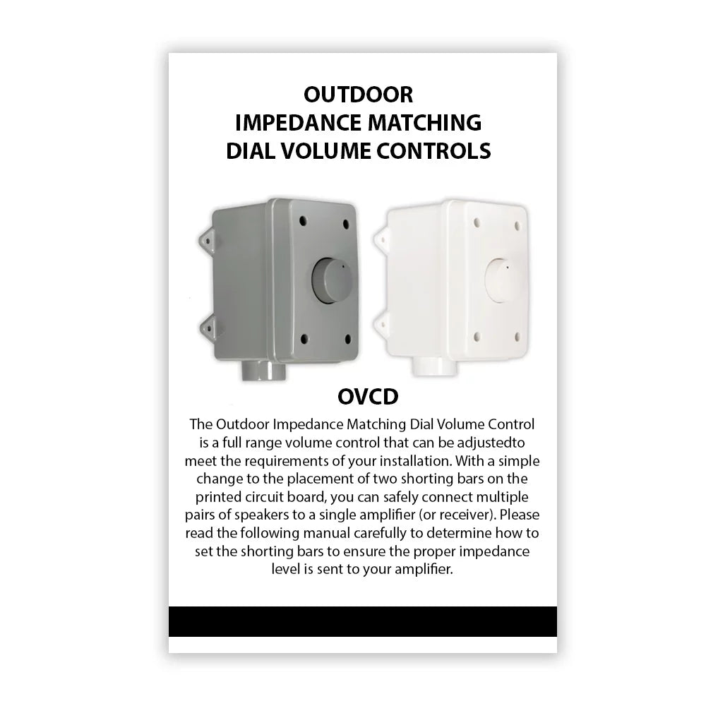 Theater Solutions OVCDW Outdoor Volume Controls White proof 3 Piece Set