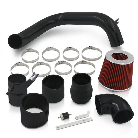 AJP Distributors Cold Air Intake CAI JDM Induction System Black Aluminum Piping + Filter /Replacement For Mitsubishi Lancer ES LS OZ 2.0L l4 Manual Trans M/T 2002 2003 2004 2005 02 03 04 05