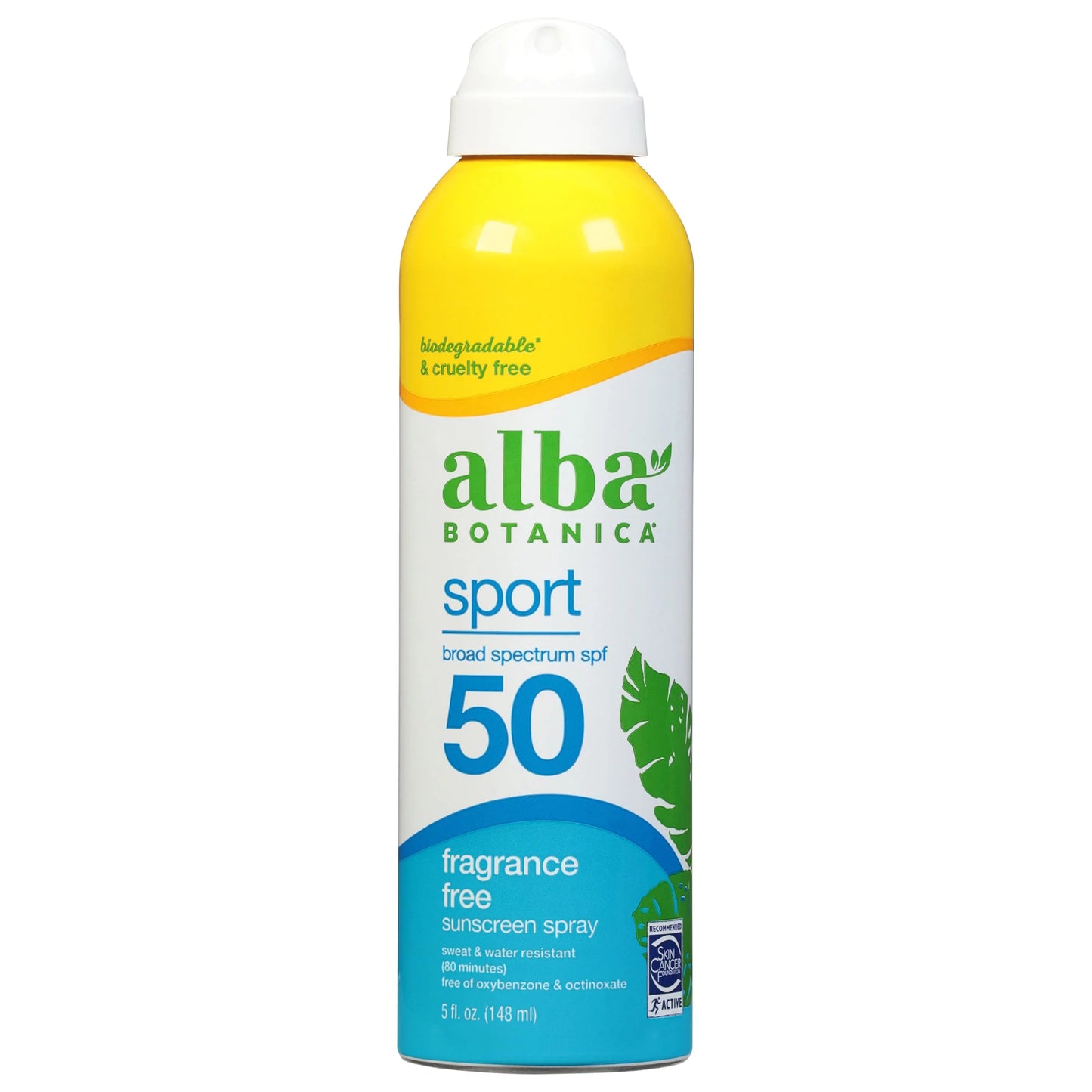 Alba Botanica Cool Sport Sunscreen Clear Spray Spf 50, 5 Oz (Packaging May Vary)