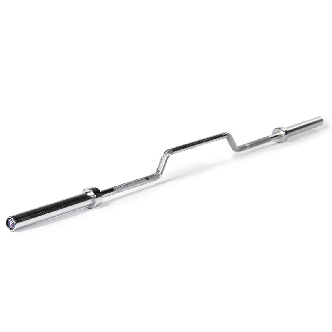 Titan Fitness 7 FT Cambered Olympic Bench Press Bar, Rated 600 LB, Chrome Finish