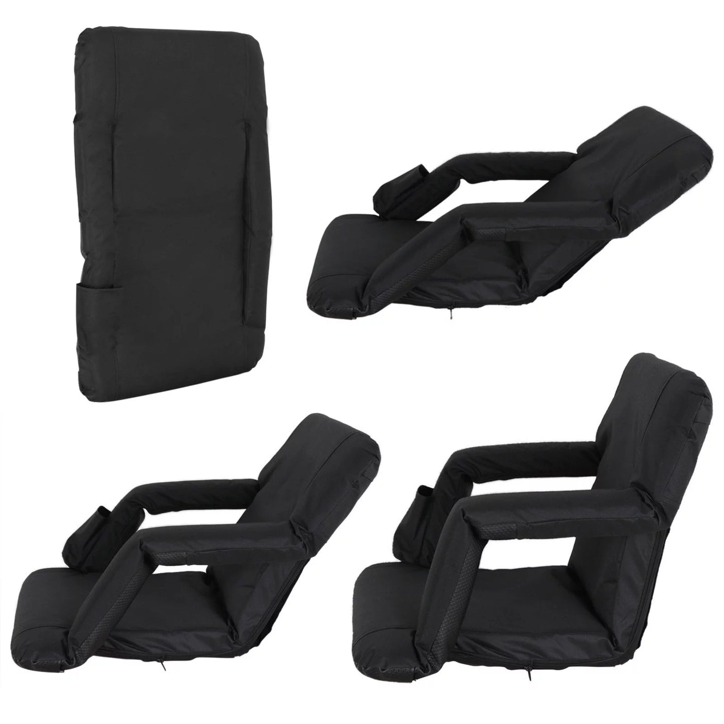 ZENY Black Stadium Seats (2 Pieces)