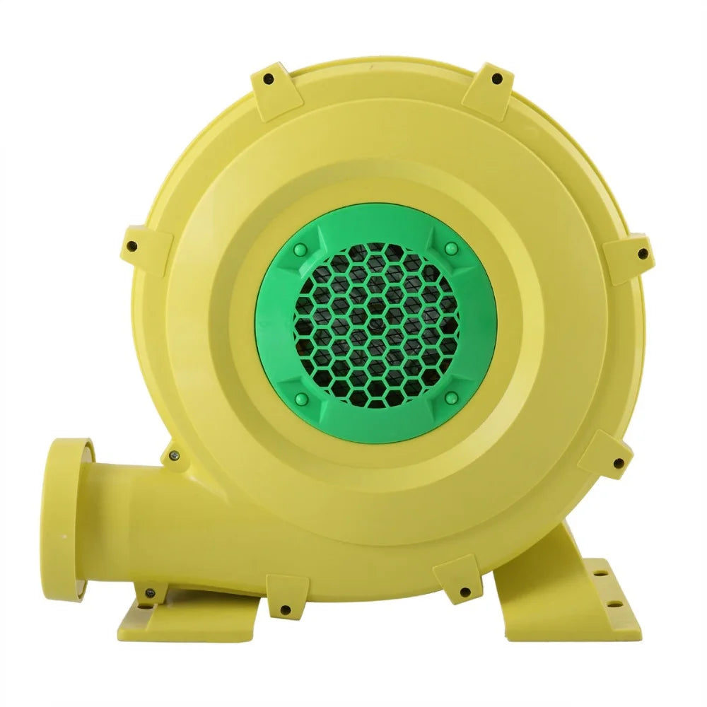 450W Outdoor Indoor Air Blower, Pump Fan Inflatable Bounce Castle, Water Slides, Safe, Portable - Yellow and Green