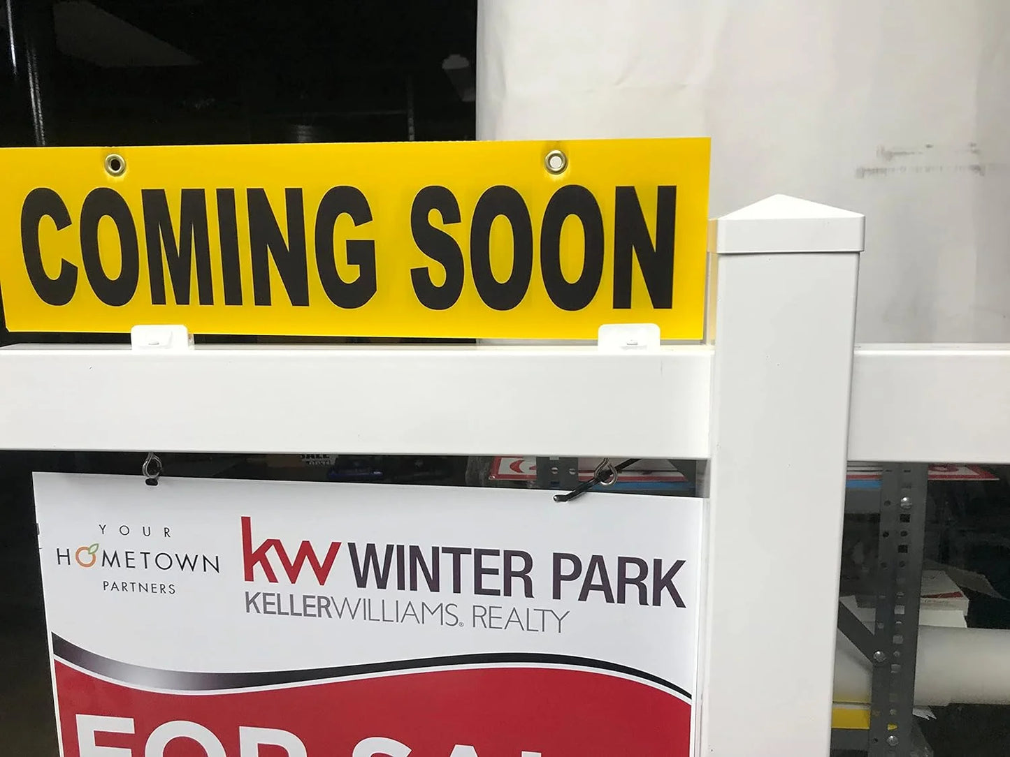 5 Pack COMING SOON Yellow Sign 6” X 24" (COMING SOON) Pre-Printed Double Sides Yellow Corrugated Plastic 4Mm, Sign Board 4Mm, ***Sign , Metal Sign & Sign Post Not Included, Ship Same D