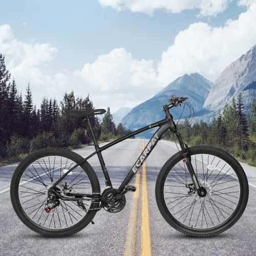 27 inch Mountain Bike 21 Speeds, Suspension Fork, Aluminum Frame Disc-Brake Men Women Mens MTB Bicycle Adlut Bike